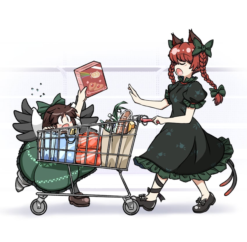 kaenbyou rin and reiuji utsuho (touhou) drawn by mirae_somang