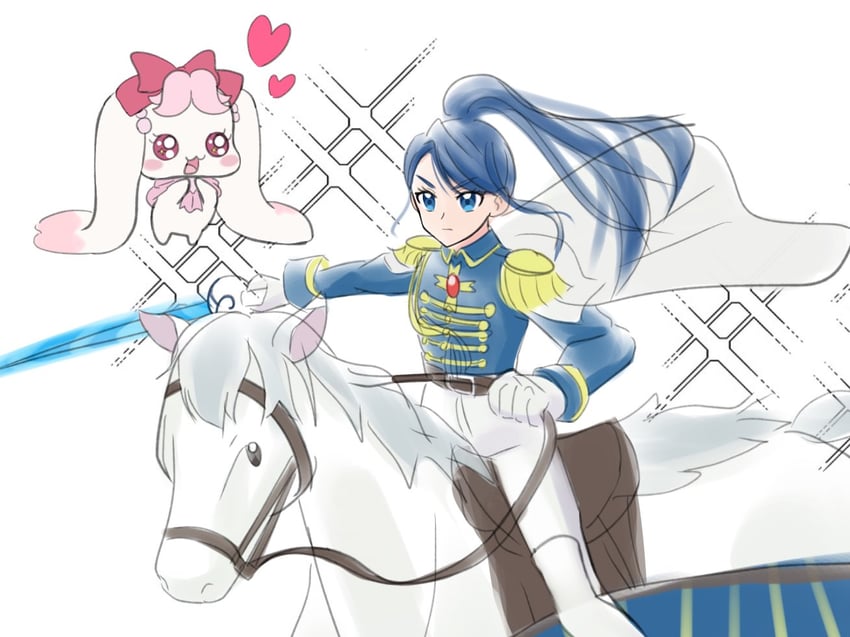 minazuki karen and milk (precure and 1 more) drawn by amagan_ruruboshi