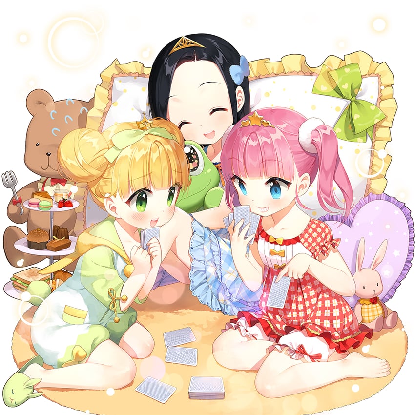 clarice lapis, akane garnet, and sapphire emerald (uchi no hime-sama ga ichiban kawaii) drawn by salt_(salty)