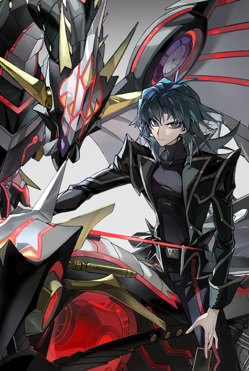 marufuji ryo and cyber dragon infinity (yu-gi-oh! and 2 more) drawn by shitakawa
