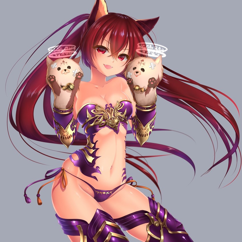 cerberus, mimi, and coco (shingeki no bahamut and 1 more) drawn by yuitanpo