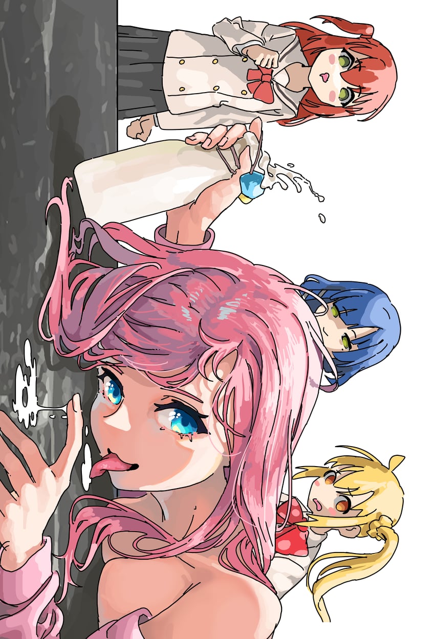 gotoh hitori, kita ikuyo, ijichi nijika, and yamada ryo (bocchi the rock!) drawn by gurumie