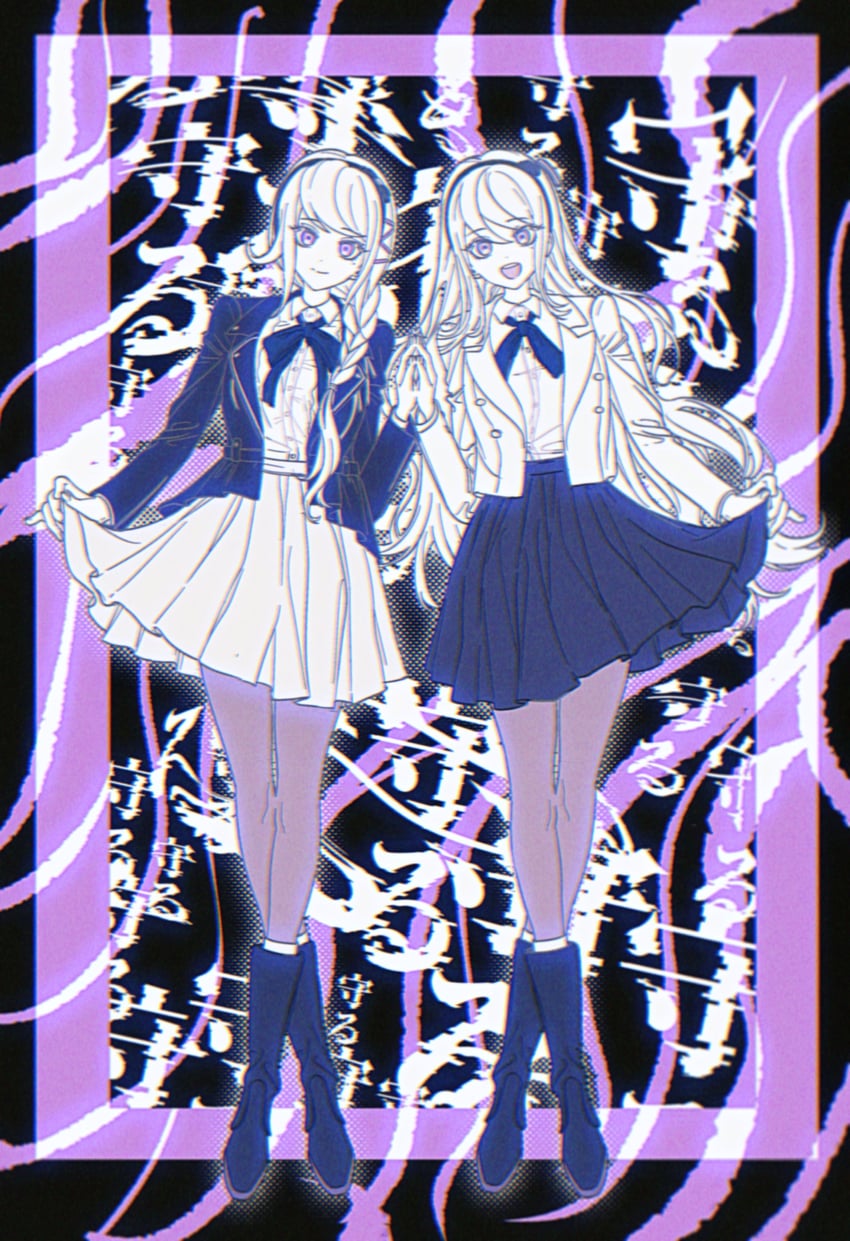 kirifuji nozomi and kashimiya karua (the hundred line -last defense academy-) drawn by pabitelsafe3