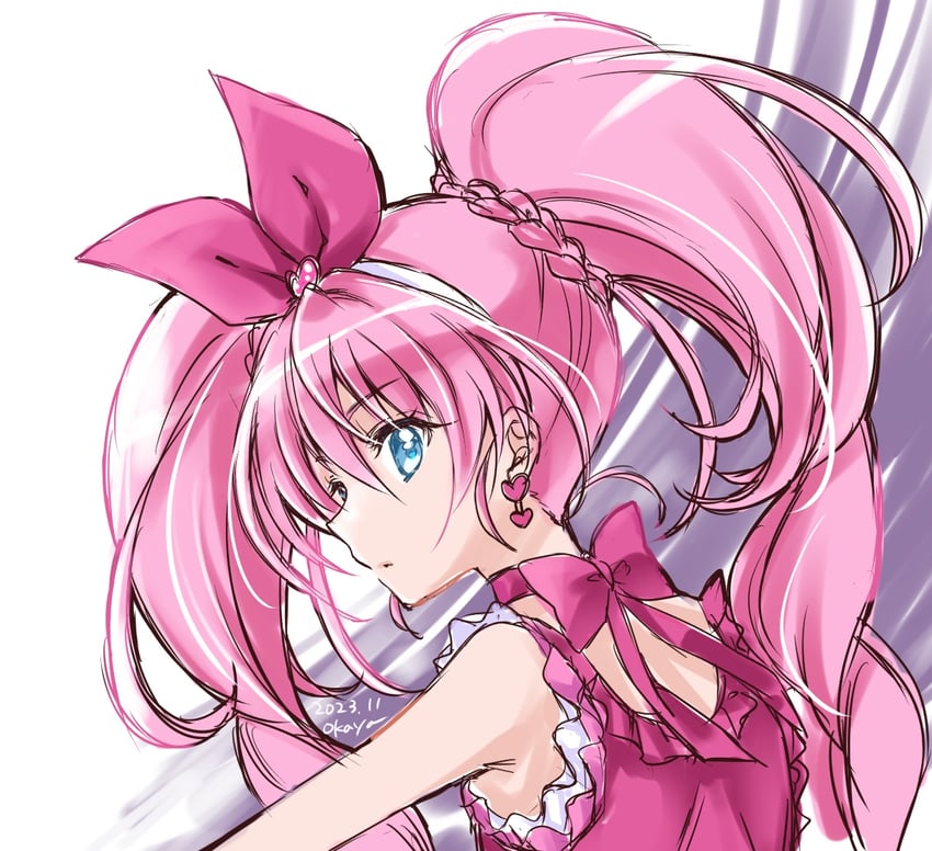 houjou hibiki and cure melody (precure and 1 more) drawn by okayashi