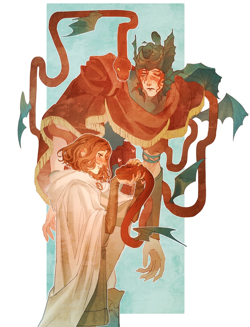melina and messmer the impaler (elden ring and 1 more) drawn by fasow1lu