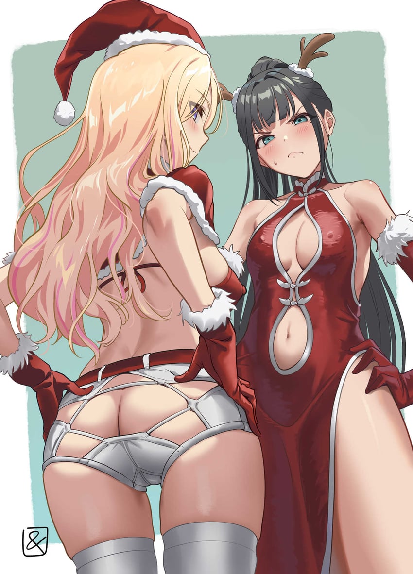 juo sena and amaya tsubame (idolmaster and 1 more) drawn by andou_shuki