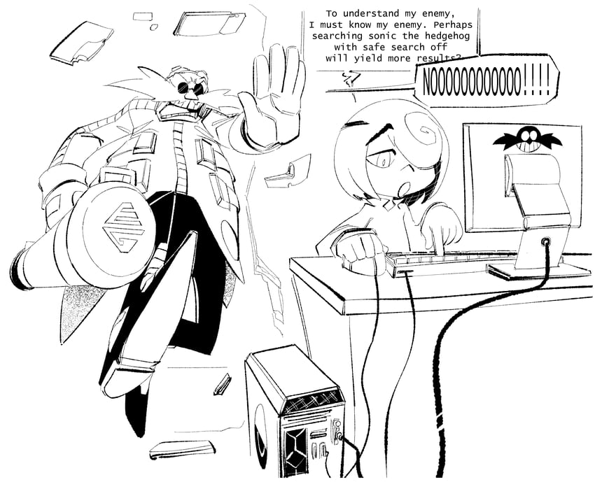 dr. eggman and sage (sonic and 1 more) drawn by hydroxian