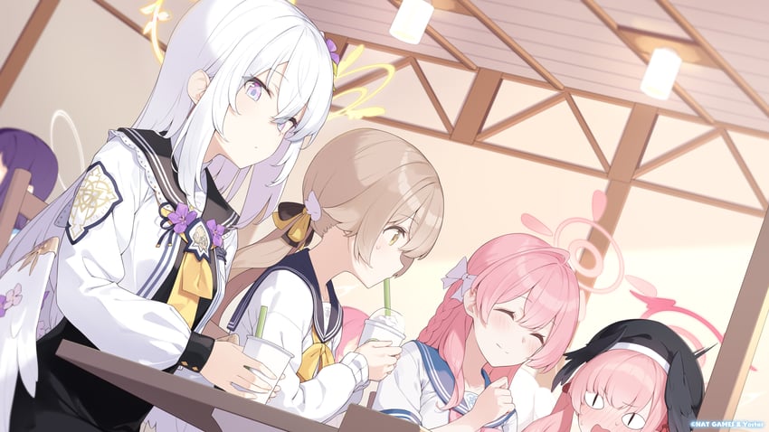 koharu, hanako, hifumi, and azusa (blue archive) drawn by enosan