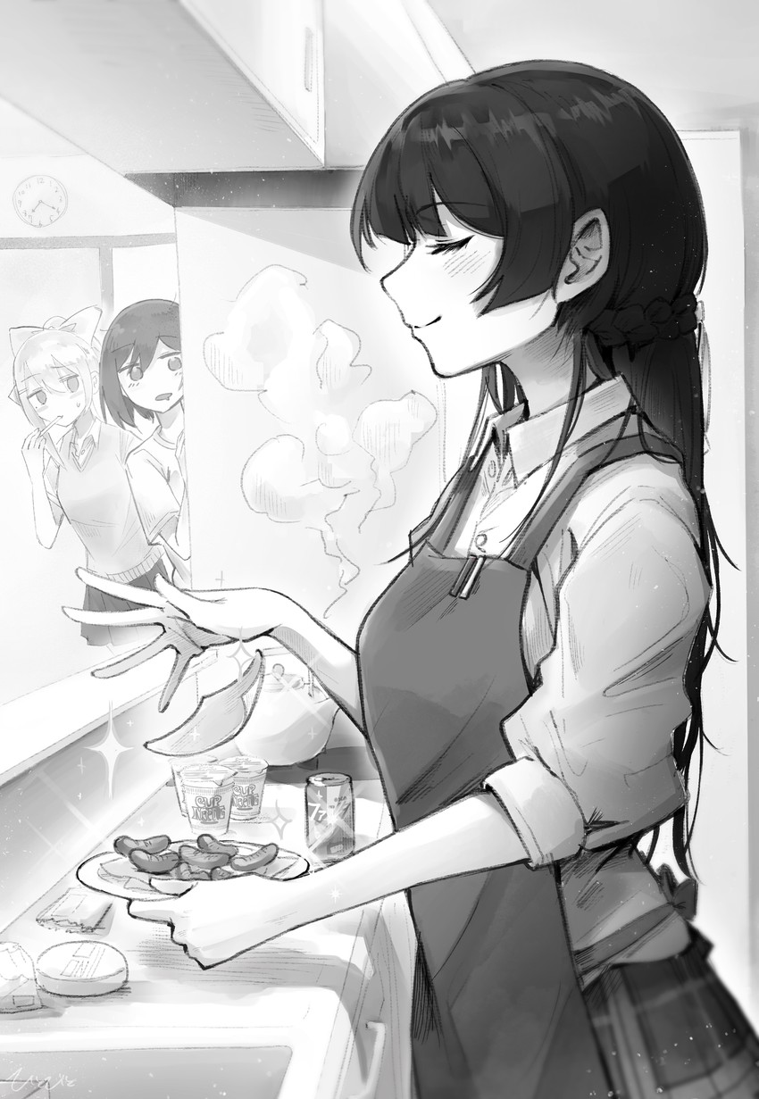 tsukino mito, higuchi kaede, and shizuka rin (nijisanji) drawn by people_hitobito
