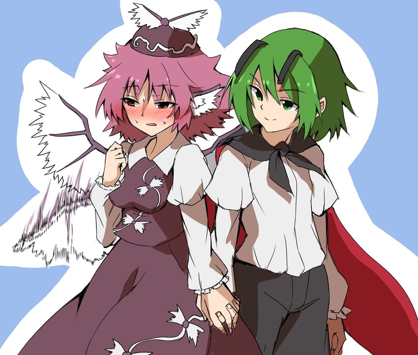 mystia lorelei and wriggle nightbug (touhou) drawn by shinmon_akika