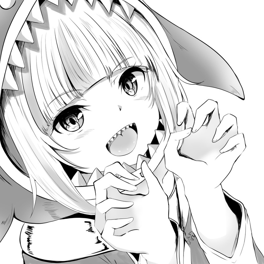 gawr gura (hololive and 1 more) drawn by shiratama0426
