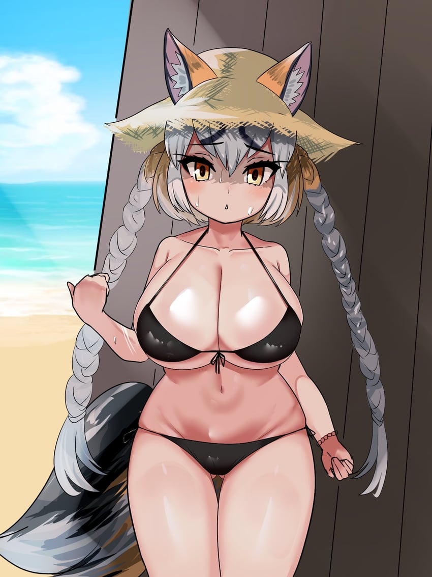 island fox (kemono friends and 1 more) drawn by aramaru