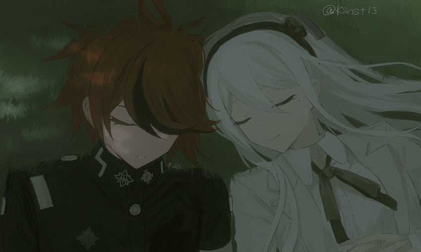 sumino takumi and kashimiya karua (the hundred line -last defense academy-) drawn by hai_(haihki)