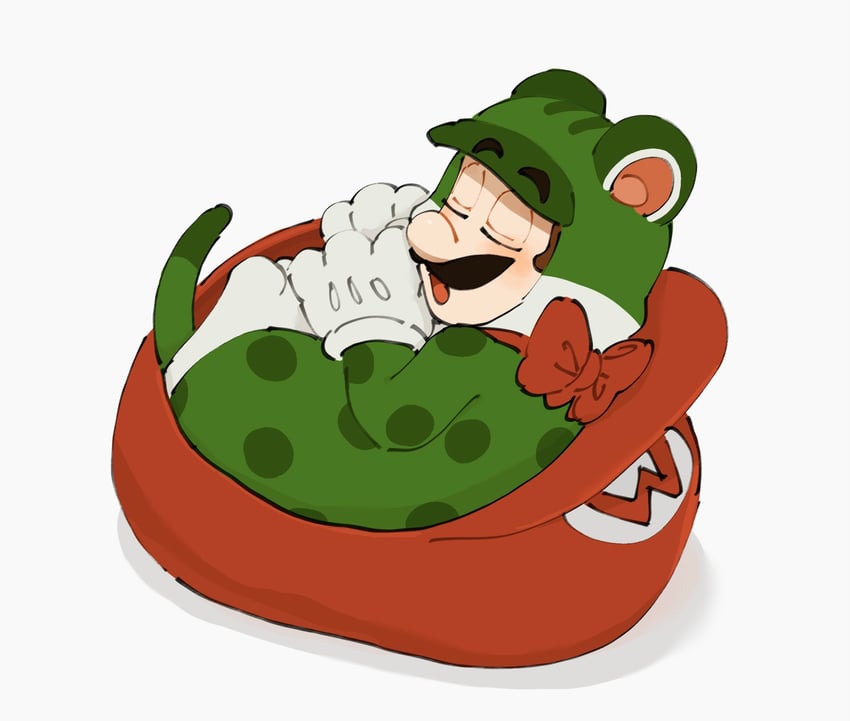 luigi and cat luigi (mario and 1 more) drawn by mimimi_(mimimim9999)