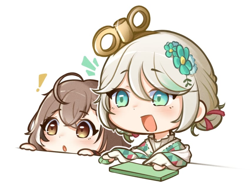 nanashi mumei and cecilia immergreen (hololive and 1 more) drawn by moon_ldl