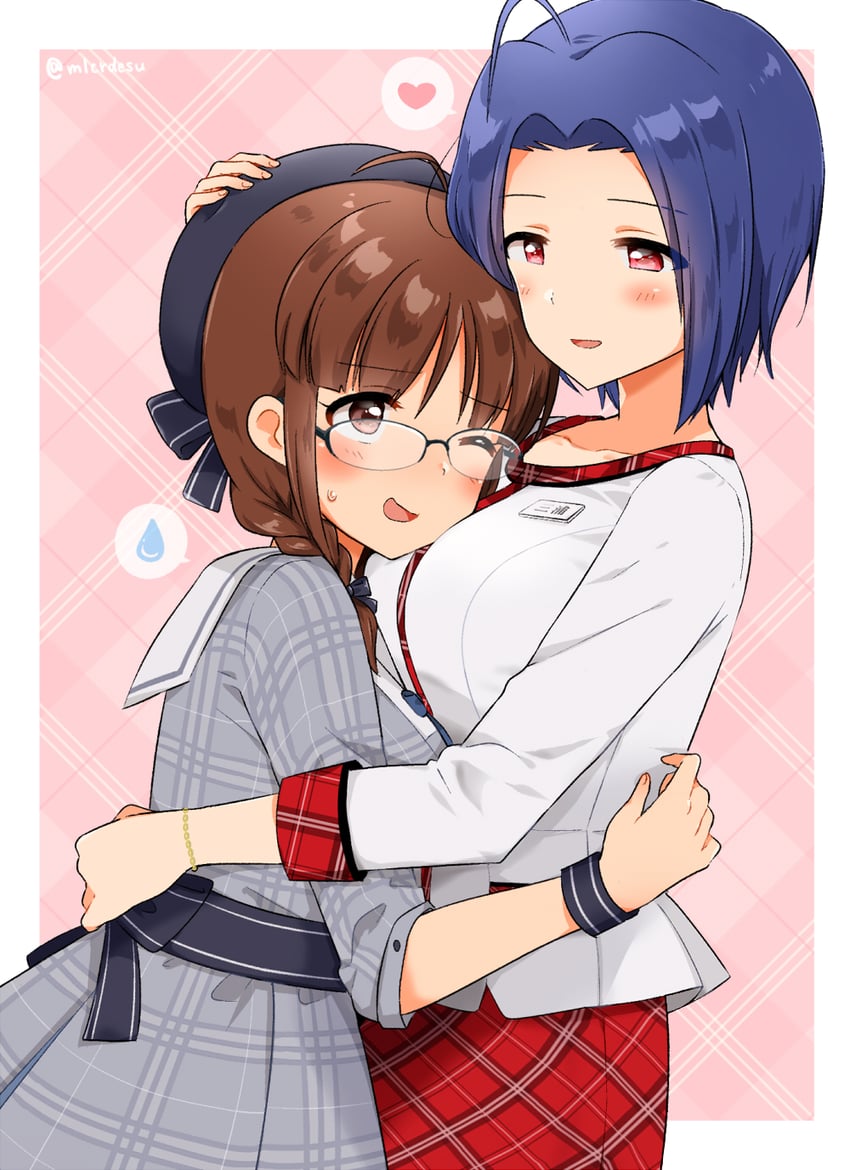miura azusa and akizuki ritsuko (idolmaster and 2 more) drawn by merukyara