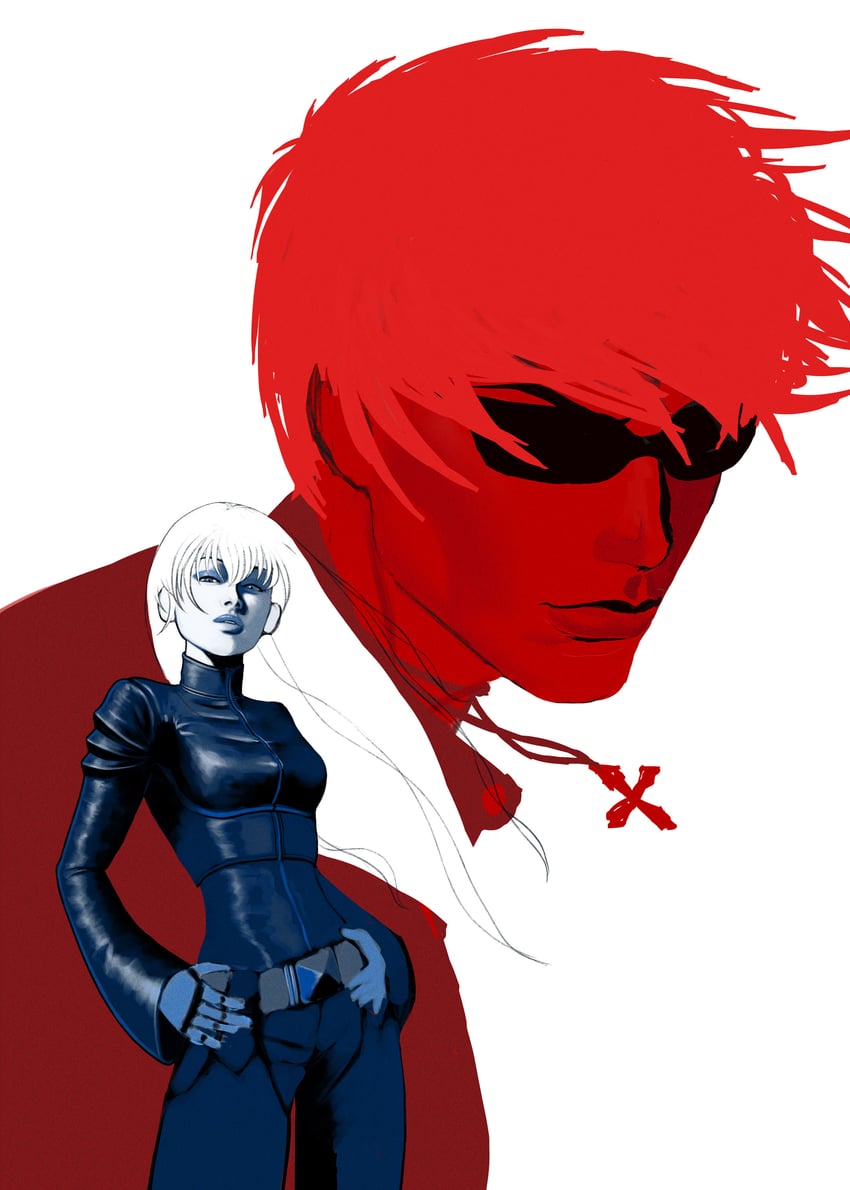 kula diamond and k' (the king of fighters) drawn by hugobertoldi