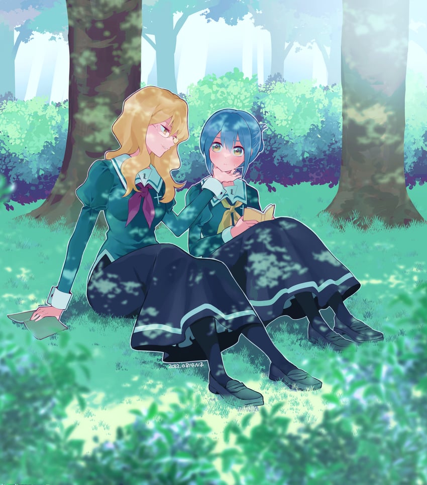 chibana sumika and mamiya kanoko (watashi no yuri wa oshigoto desu!) drawn by n_ko
