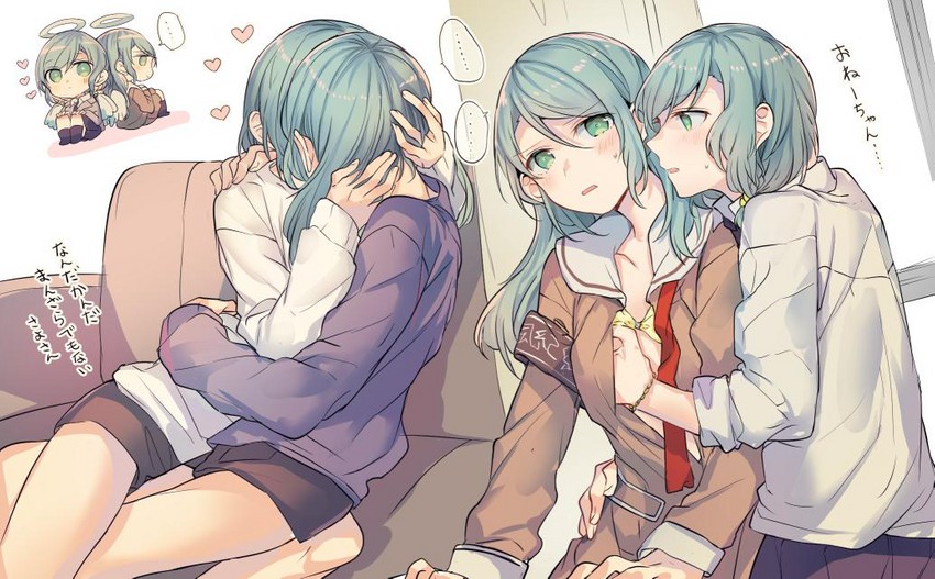 hikawa sayo and hikawa hina (bang dream!) drawn by mikan-uji
