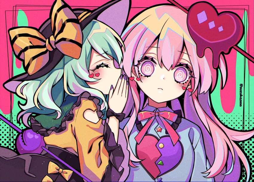 komeiji koishi and hata no kokoro (touhou) drawn by kyouda_suzuka
