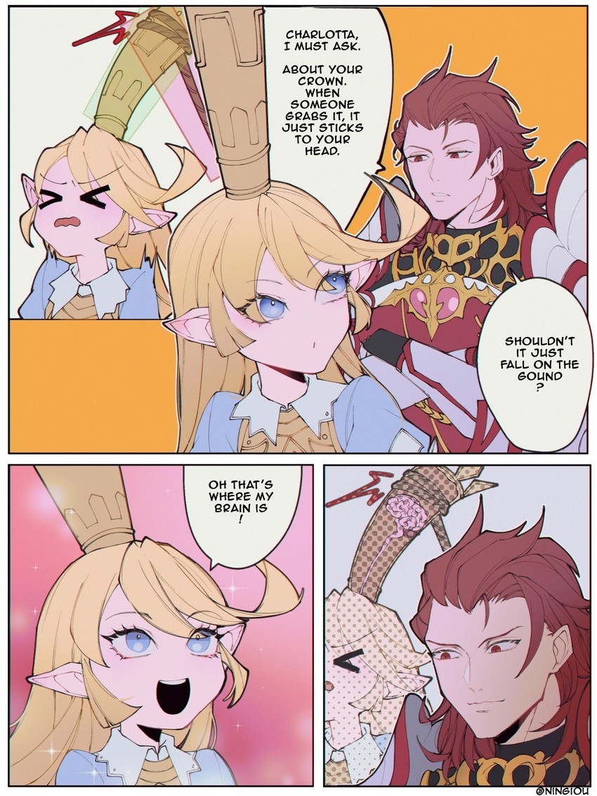 charlotta and percival (granblue fantasy and 1 more) drawn by kyou_(iuciferic)