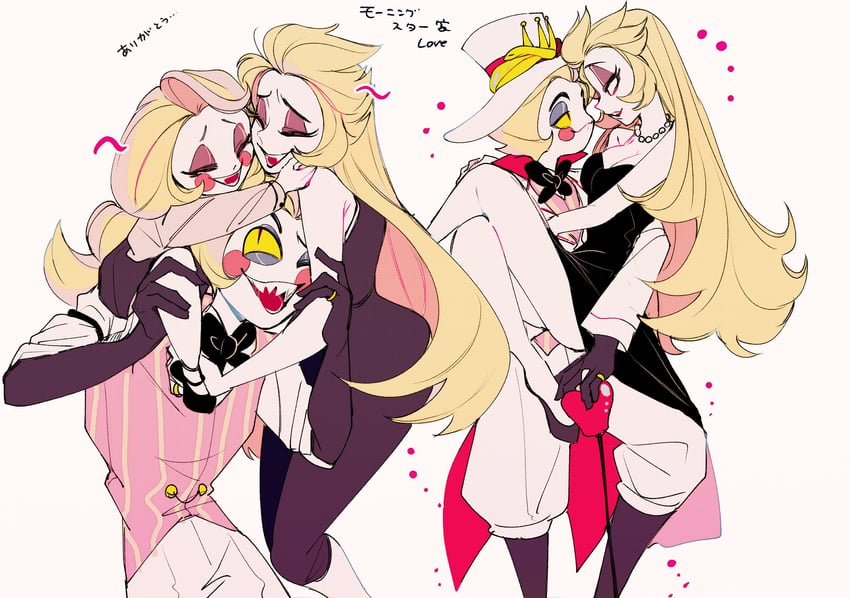 lucifer morningstar, charlie morningstar, and lilith (hazbin hotel) drawn by f19ed814