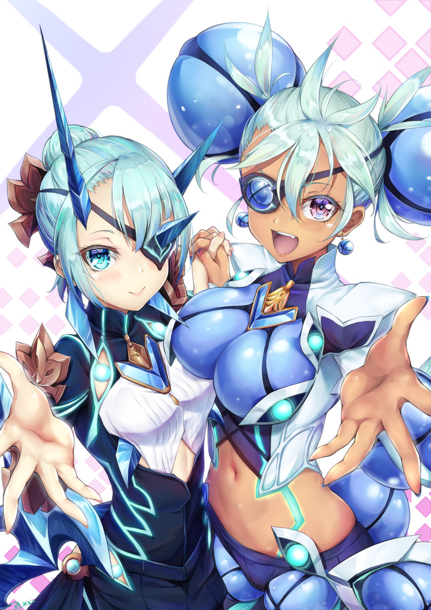 praxis and theory (xenoblade chronicles and 1 more) drawn by novady
