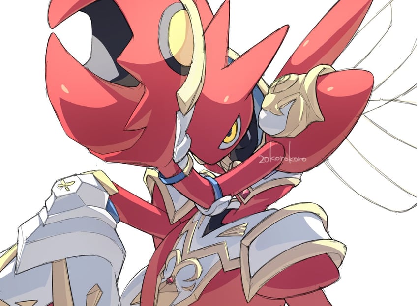 scizor (pokemon and 1 more) drawn by korosliszt