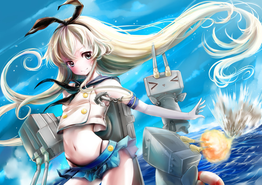shimakaze and rensouhou-chan (kantai collection) drawn by sunday_haruko