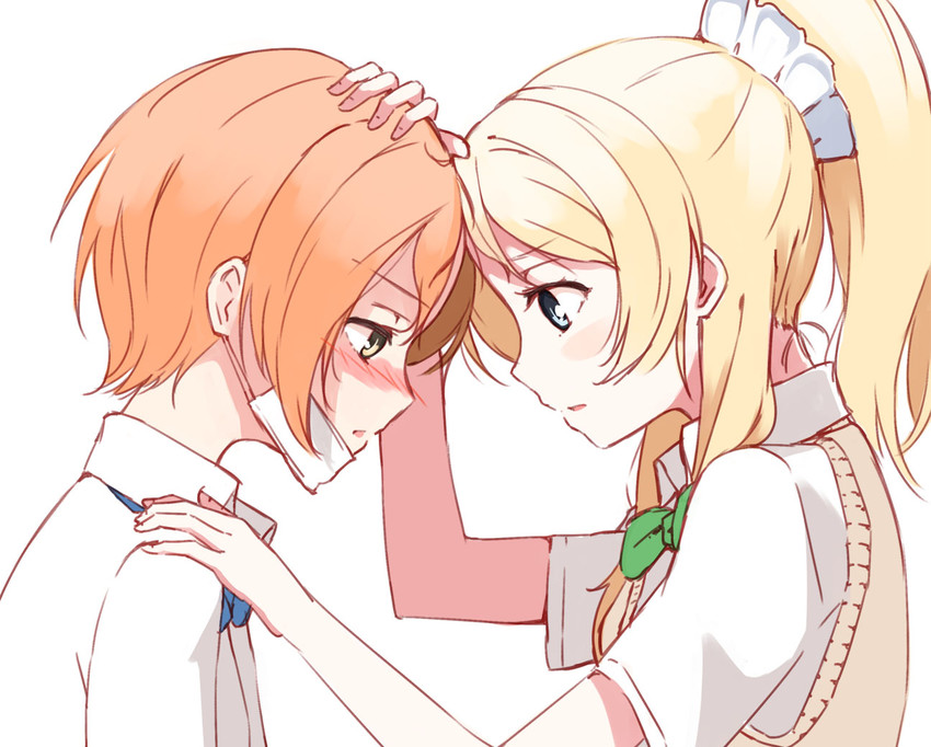 ayase eli and hoshizora rin (love live! and 1 more) drawn by nyoijizai