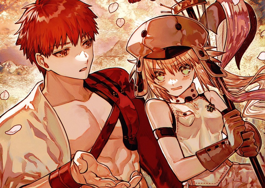 artoria pendragon, emiya shirou, artoria caster, and senji muramasa (fate and 1 more) drawn by albino_(a1b1n0623)