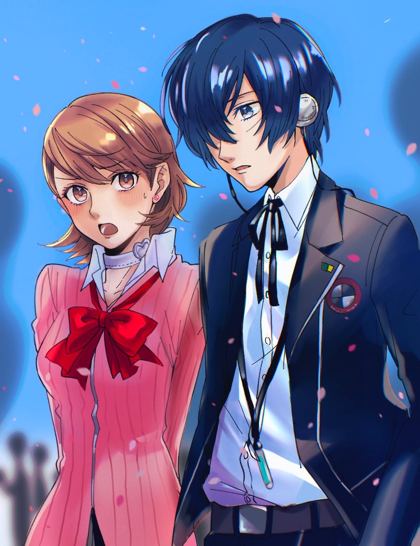 yuuki makoto and takeba yukari (persona and 1 more) drawn by nunsan99