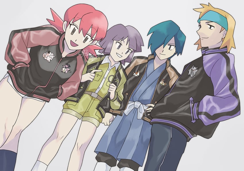 gengar, clefairy, whitney, morty, pidgey, and 6 more (pokemon and 1 more) drawn by sanno_(snn_3)