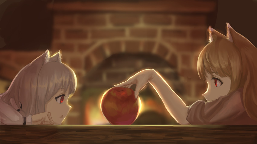 holo and myuri (spice and wolf and 1 more) drawn by youzi_(small_shabao)
