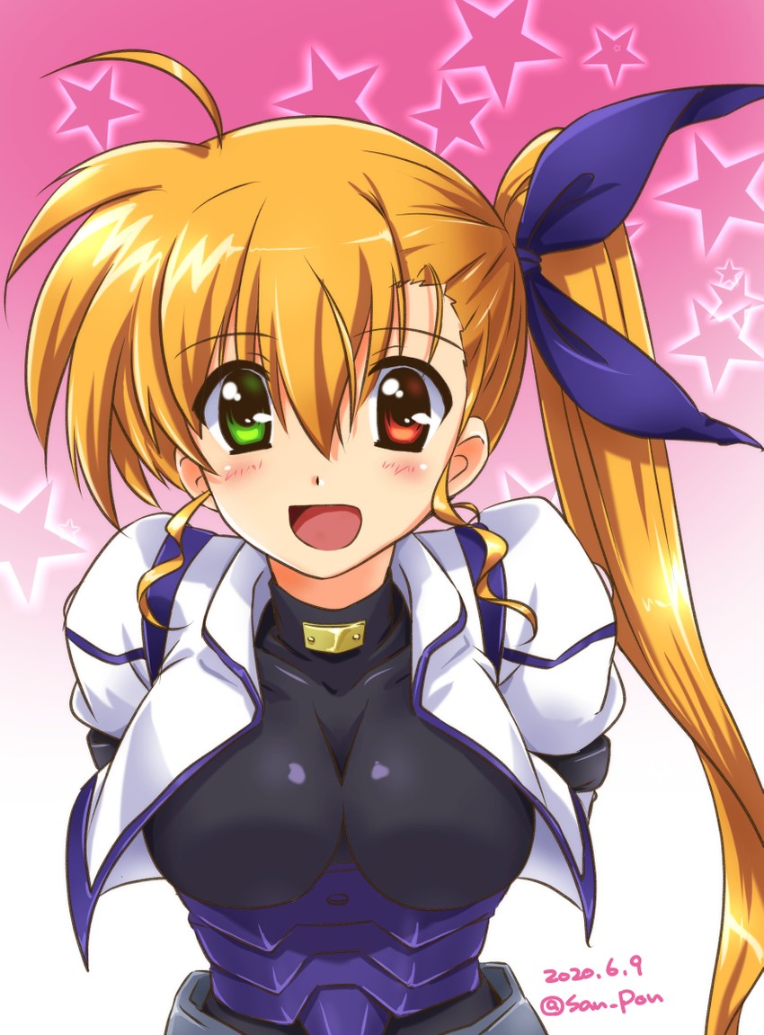 vivio (lyrical nanoha and 2 more) drawn by san-pon