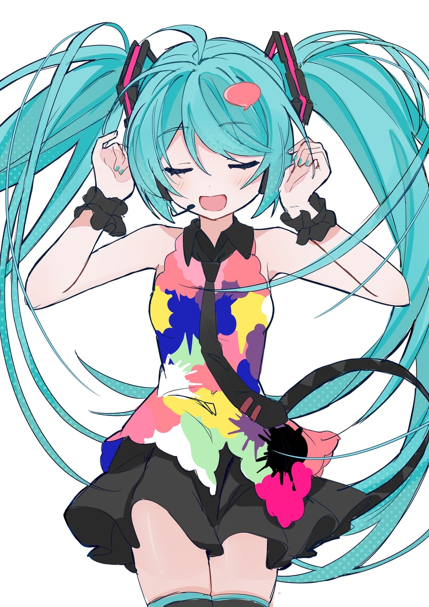 hatsune miku (vocaloid and 1 more) drawn by yukia_1128