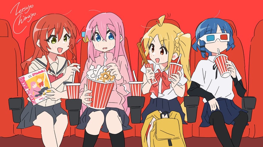 gotoh hitori, kita ikuyo, ijichi nijika, and yamada ryo (bocchi the rock!) drawn by zetsuyo_chimayo