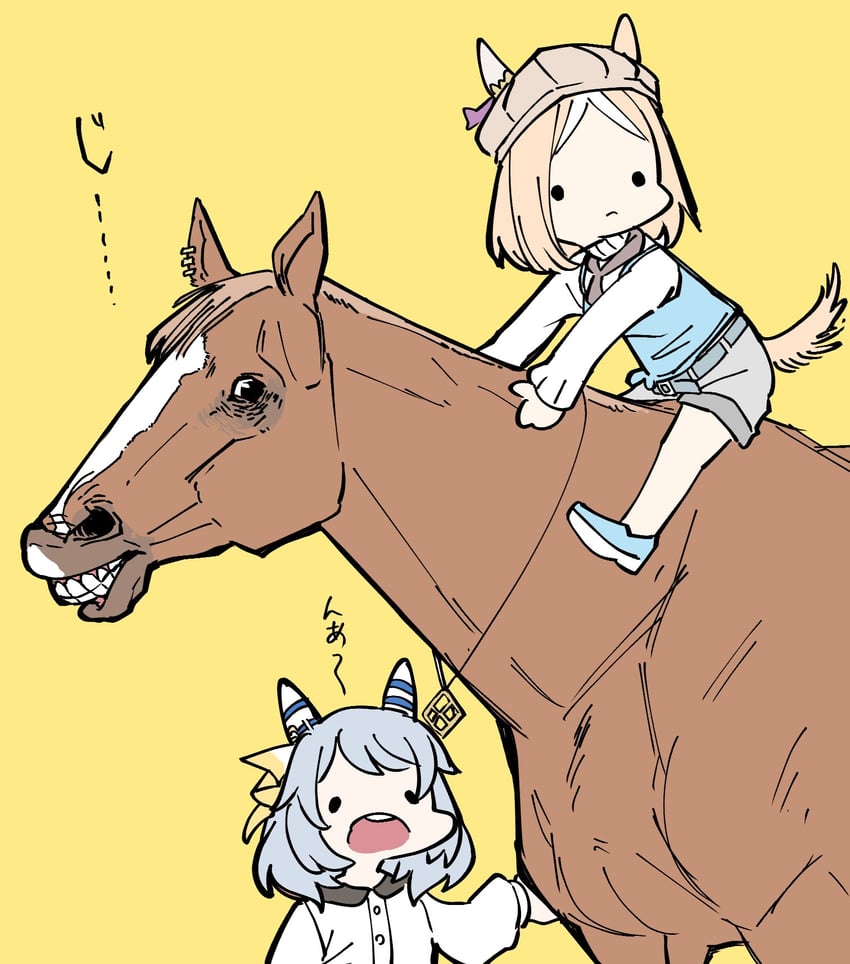narita top road, hishi miracle, and soccer boy (umamusume and 1 more) drawn by takatsuki_nato