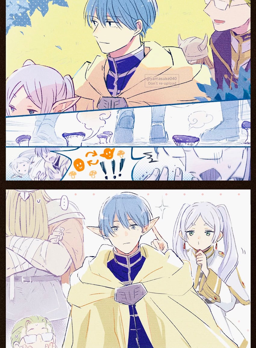 frieren, himmel, eisen, and heiter (sousou no frieren) drawn by yamasuke040