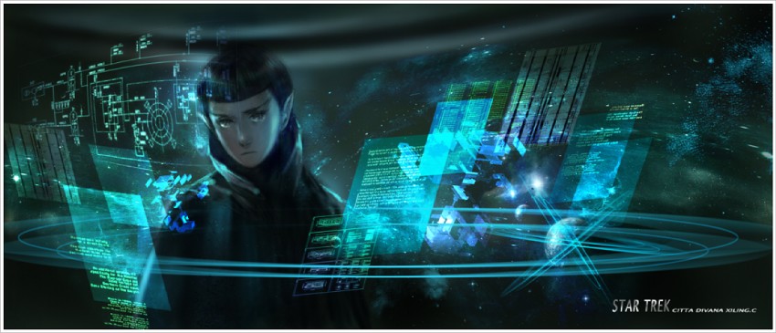 spock (star trek and 1 more) drawn by xiling