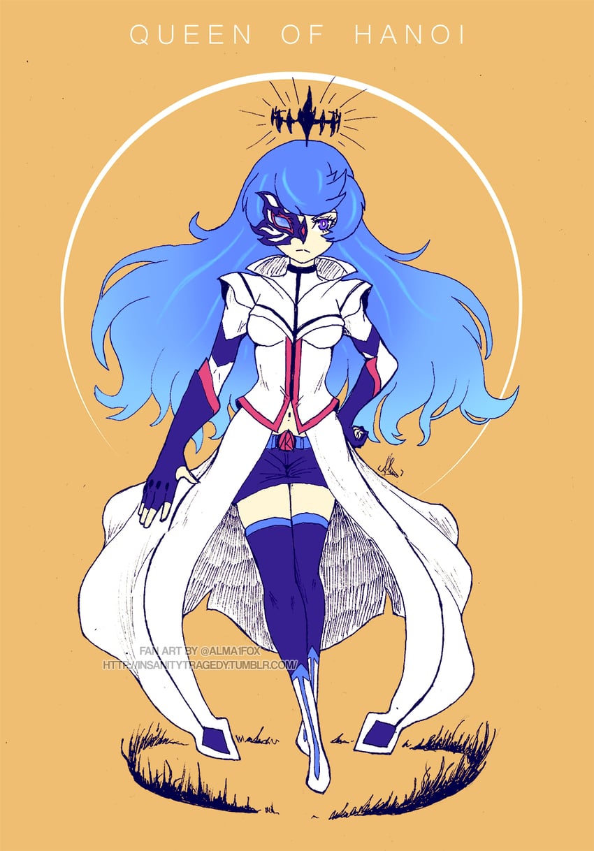 zaizen aoi and blue angel (yu-gi-oh! and 1 more) drawn by almafox