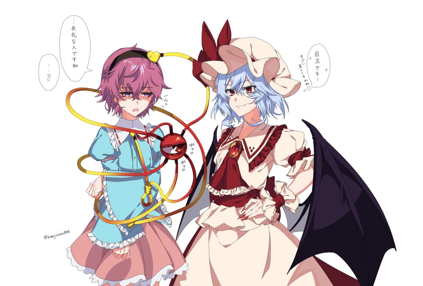 remilia scarlet and komeiji satori (touhou) drawn by himadera