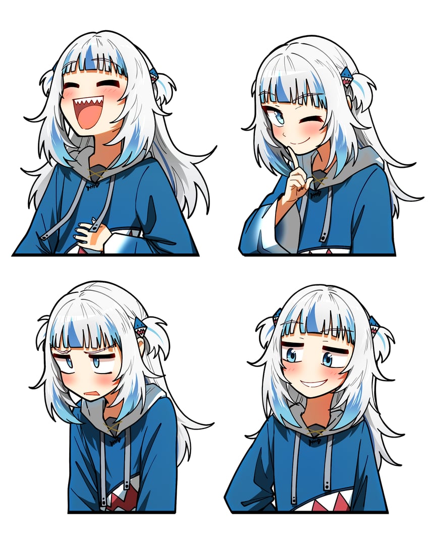 gawr gura (hololive and 1 more) drawn by ddolbang