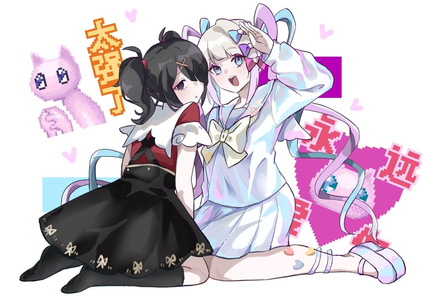 chouzetsusaikawa tenshi-chan and ame-chan (needy girl overdose) drawn by feichangzhengjingdexiaolidada