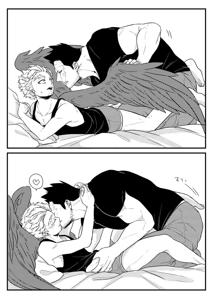 endeavor and hawks (boku no hero academia) drawn by mu2_mu2_mu2
