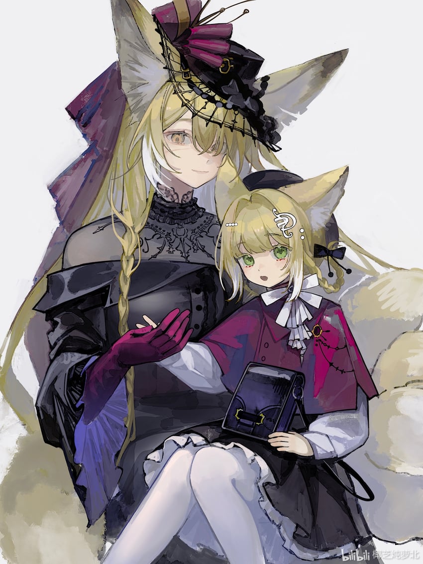 suzuran and vulpisfoglia (arknights and 1 more) drawn by yezhi_dun_luobei