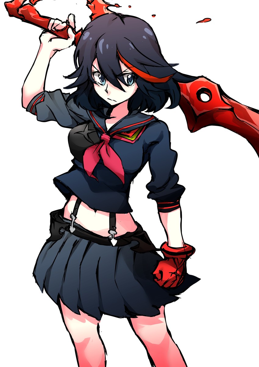 matoi ryuuko and senketsu (kill la kill) drawn by kjula