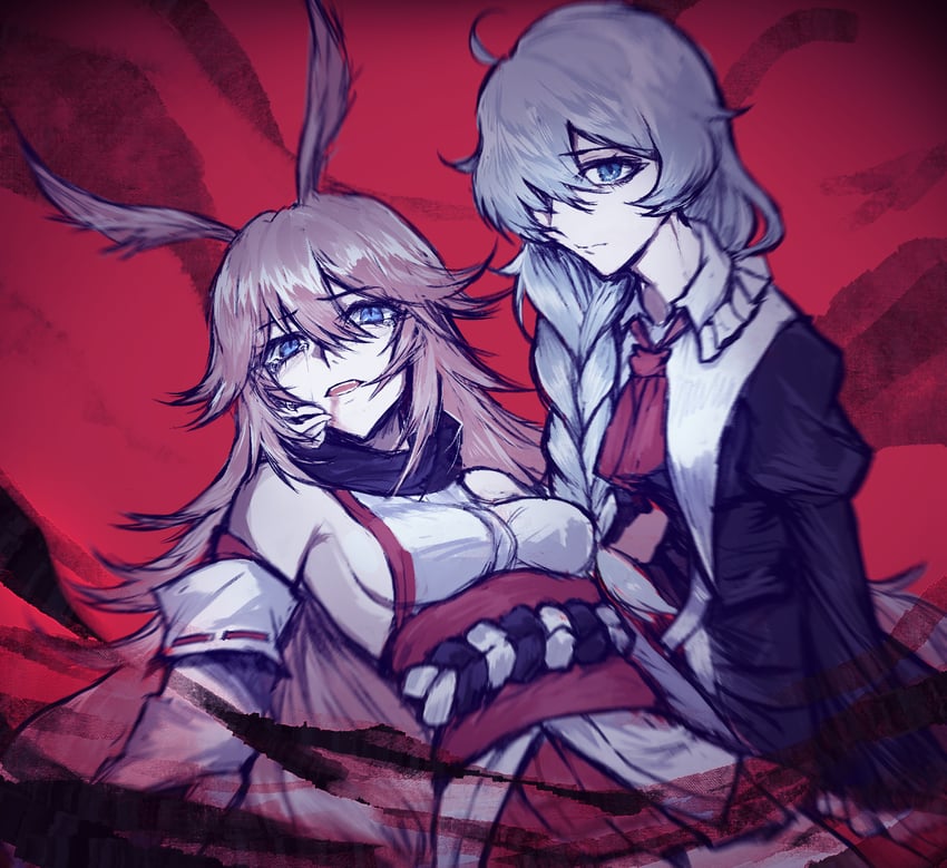 yae sakura and kallen kaslana (honkai and 1 more) drawn by nightglow_(user_hjnj3734)