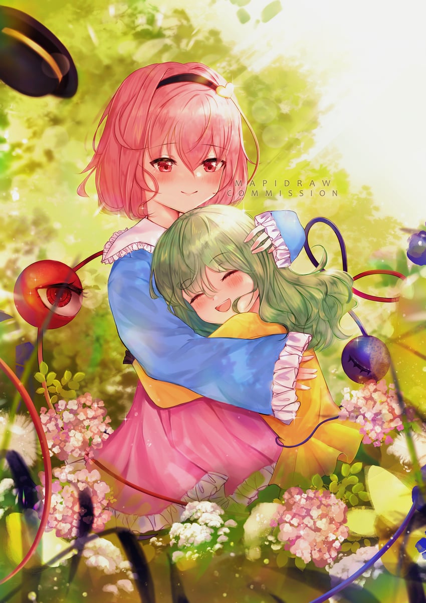 komeiji koishi and komeiji satori (touhou) drawn by mapidraw