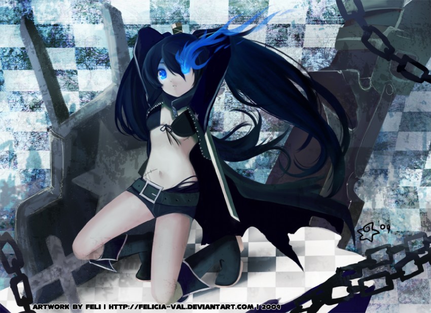 black rock shooter (black rock shooter) drawn by felicia-val